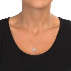 Stanley Creations CZ Starfish Necklace- Sterling Silver