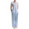 Oscar de la Renta Pink Label Ruffled Pajamas - Satin, Short Sleeve (For Women)
