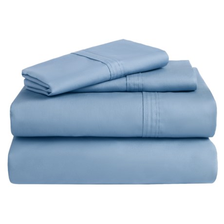 Azores Home Cotton Percale Sheet Set - King, 300 TC