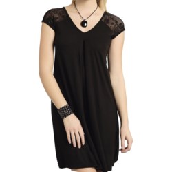 Roper Lace-Sleeve Jersey Dress - Short Sleeve (For Women)