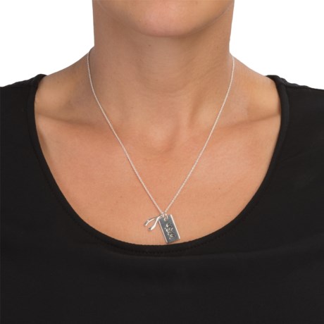 Stanley Creations Wishbone Plaque Pendant Necklace