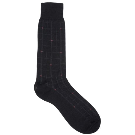 Pantherella Spiral Grid Diamond Socks - Lightweight, Crew (For Men)