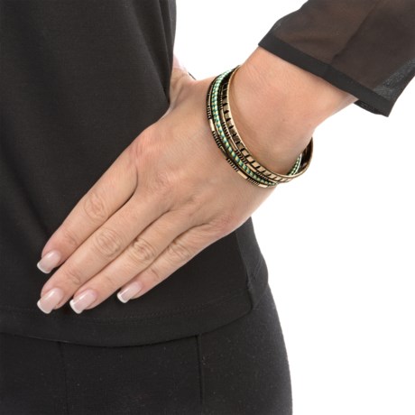The Sak 7-Piece Thread Bangle Bracelet Set