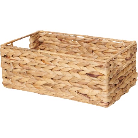 DWELL STUDIO Water Hyacinth Storage Basket - 12x7.5x5”