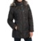 London Fog Quilted Down Coat - Faux-Fur Collar Trim (For Women)