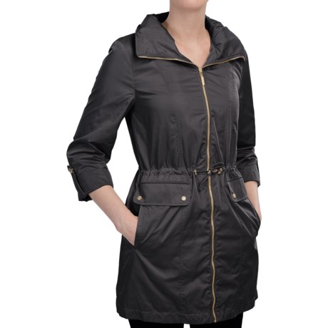 Ellen Tracy Outerwear Ellen Tracy Techno Anorak Jacket - Zip Front, Stowaway Hood (For Women)