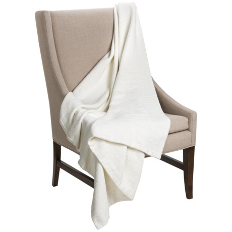Coyuchi Organic Cotton Dobby Weave Throw Blanket - 46x60”