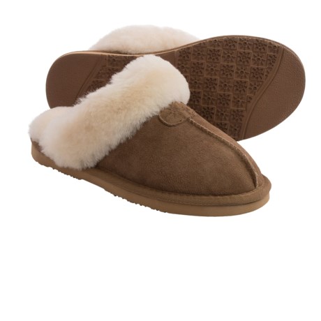 LAMO Footwear Scuff Slippers - Double-Faced Sheepskin, Suede (For Women)