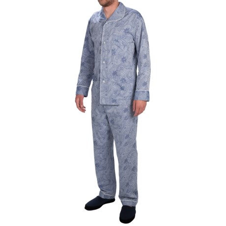 Zimmerli of Switzerland Cotton Jacquard Pajamas - Long Sleeve (For Men)