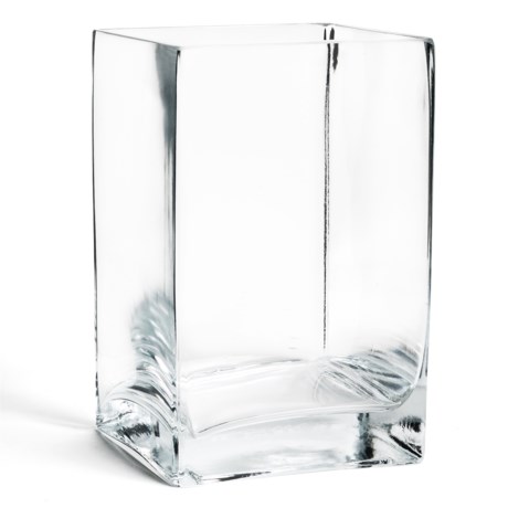 Tag Square Clear Glass Vase