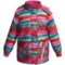 Rugged Bear Striped Hooded Ski Jacket (For Little Girls)