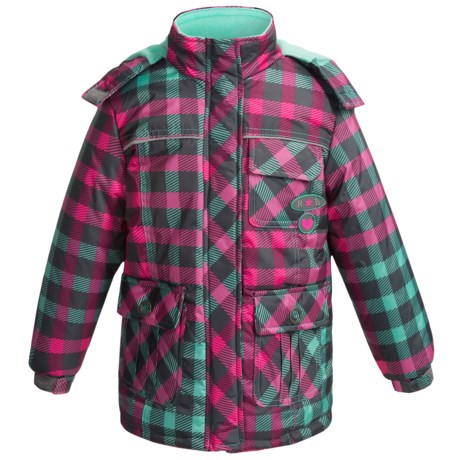 Rugged Bear Plaid Snow Jacket - Insulated (For Little Girls)