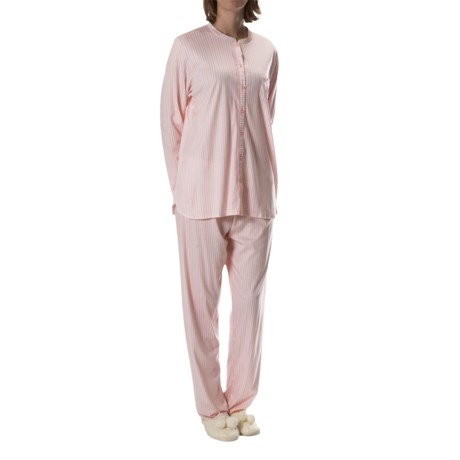 Calida Cosima Pajamas - Supima® Interlock Cotton, Button Front, Long Sleeve (For Women)