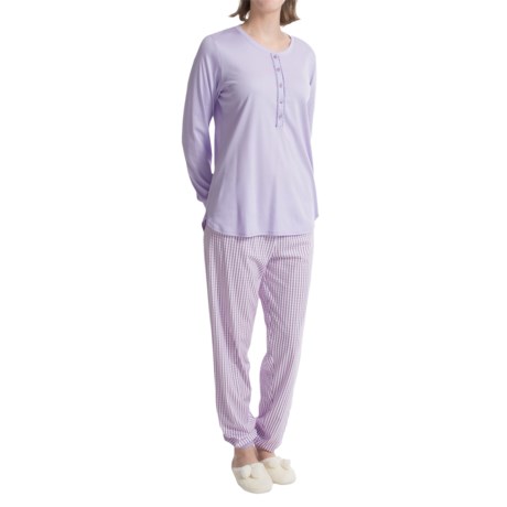 Calida Sweet Harmony Pajamas - Supima® Interlock Cotton, Long Sleeve (For Women)