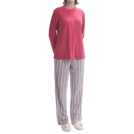 Calida Soulmate Pajamas - Heavyweight Interlock Cotton, Long Sleeve  (For Women)