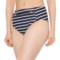 La Blanca Capri Stripe High-Waisted Bikini Bottoms