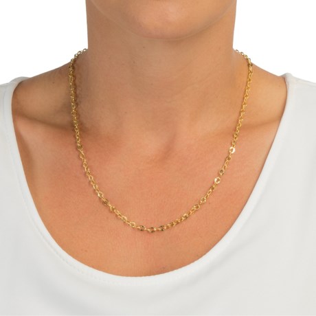 Stanley Creations 10K Gold Open Link Chain Necklace (For Women)