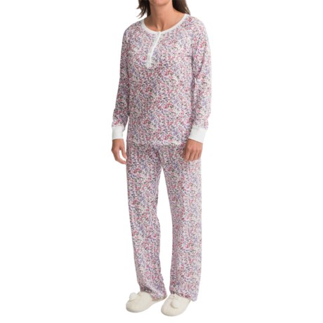 Carole Hochman Jersey Pajamas - Long Sleeve (For Women)