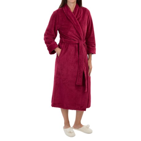 Carole Hochman Dimple Plush Wrap Robe - Long Sleeve (For Women)