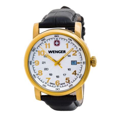 Wenger Urban Class L2 Watch - Leather Strap (For Men)