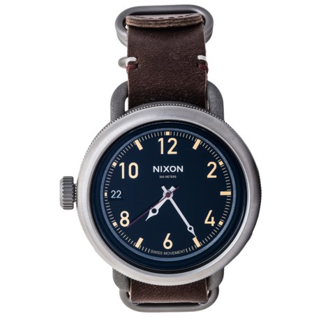 Nixon October Watch - Brown Leather Band (For Men)