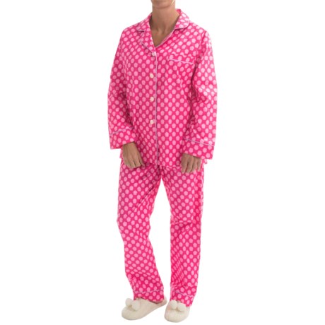 BedHead Printed Cotton Poplin Pajamas - Long Sleeve (For Women)