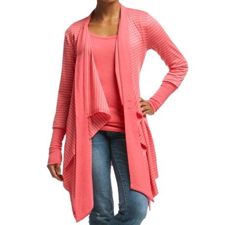 Icebreaker Bliss Stripe Wrap Cardigan Sweater - UPF 20+, Merino Wool (For Women)