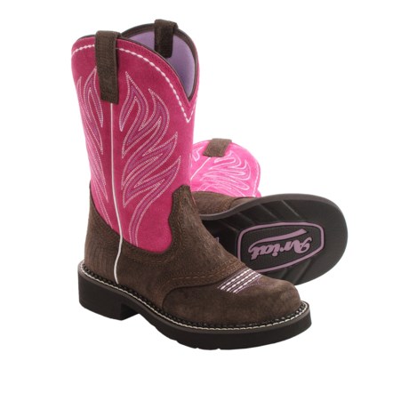 Ariat Probaby Flame Cowboy Boots - Leather, Fatbaby Toe (For Women)