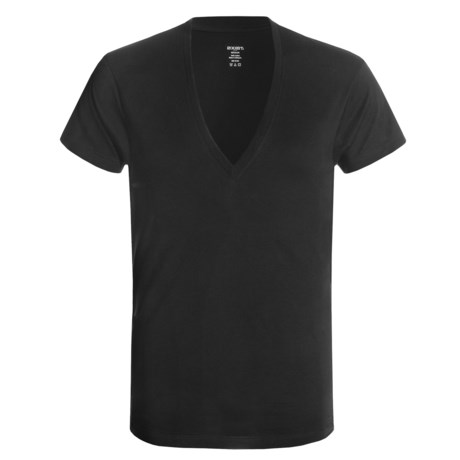 2(x)ist Slim Fit Pima Cotton T-Shirt - Deep V-Neck, Short Sleeve (For Men)
