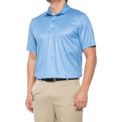 Greg Norman Tonal Stripe Print Polo Shirt - Short Sleeve