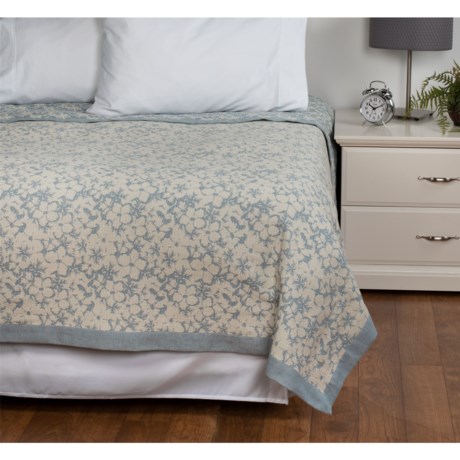 DownTown Kasey Abstract Floral Cotton Blanket - King