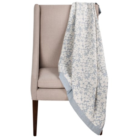 DownTown Kasey Abstract Floral Cotton Throw Blanket