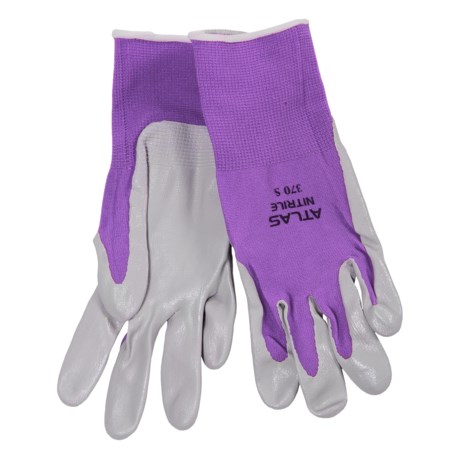 Atlas Gloves Atlas 370 Gardening Gloves - Nitrile Palm (For Women)