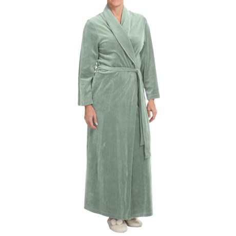 velvet robe - Review of Diamond Tea 56” Cotton Velour Wrap Robe - Long