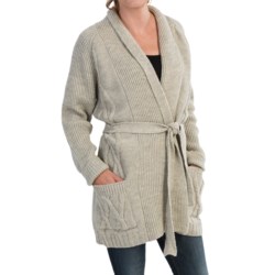 J.G. Glover & CO. Peregrine by J.G. Glover Aran Cable-Knit Cardigan Sweater - Peruvian Merino Wool (For Women)