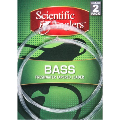 Scientific Anglers Premium Freshwater Bass Leaders - Loop, 2-Pack, 9’