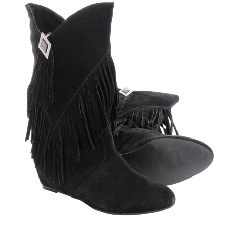 Obsession Rules Hopey Suede Boots - Hidden Wedge Heel (For Women)