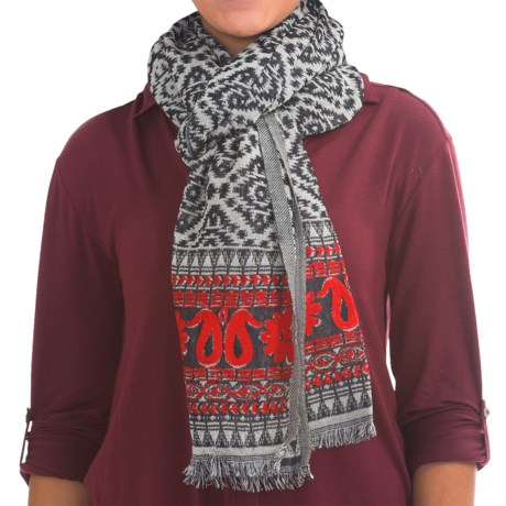 Specially made Wool Border Print Scarf (For Women)