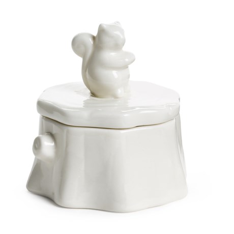 Two's Company Two’s Company Tree Trunk Porcelain Squirrel Box