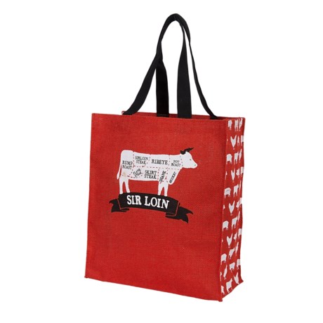 Two's Company Two’s Company The Artisan Market Butcher Tote Bag - Jute-Cotton