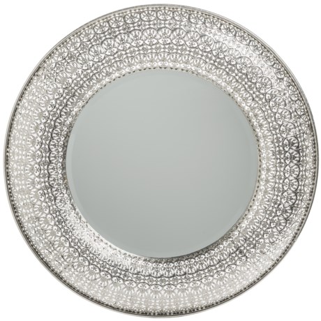 Two's Company Two’s Company Juliette Round Metal Wall Mirror - 32”