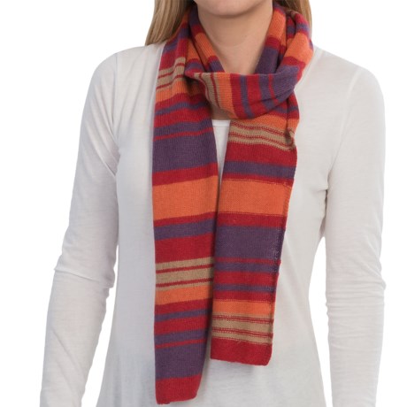Scala Striped Winter Warm Scarf - Wool Blend (For Women)