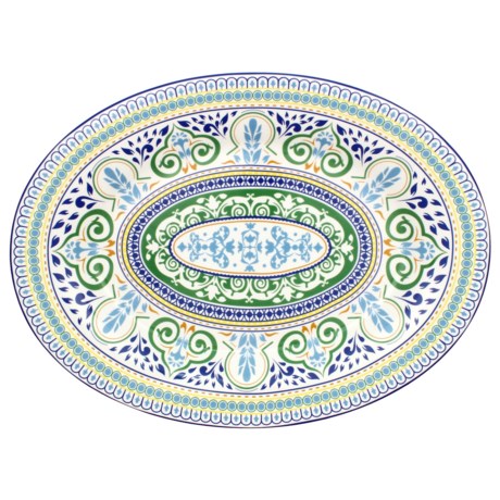 R Squared Algarve Hand-Painted Oval Platter