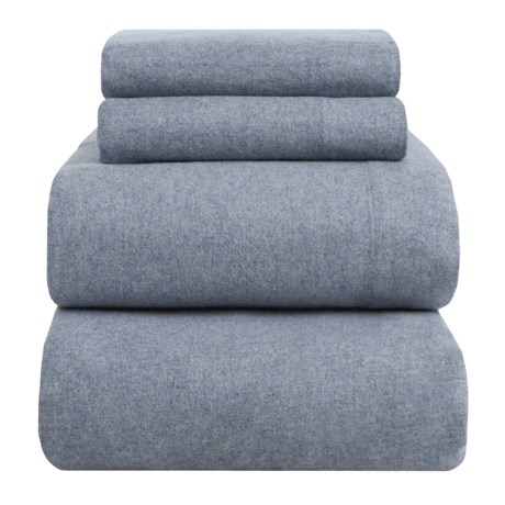 Peacock Alley Heathered Flannel Sheet Set - Queen