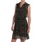 Dex Chiffon Print Dress - Belted, Sleeveless (For Women)