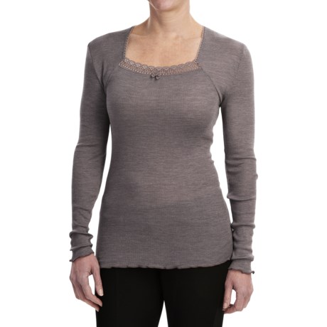 Calida Tarte Fine Shirt - Virgin Wool-Silk, Long Sleeve (For Women)