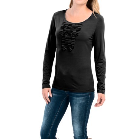 Specially made Pleated Bodice Stretch Shirt - Long Sleeve (For Women)