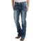 Rock & Roll Cowgirl Leather Detail Jeans - Boyfriend Fit, Mid Rise, Bootcut (For Women)