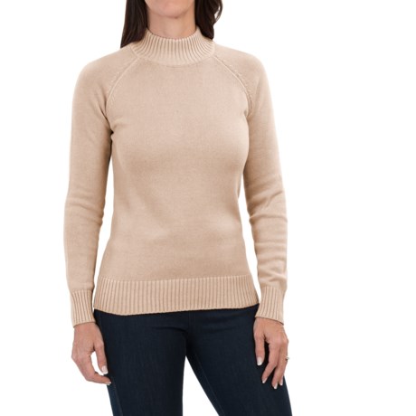 Jeanne Pierre Mock Neck Sweater - Cotton (For Women)