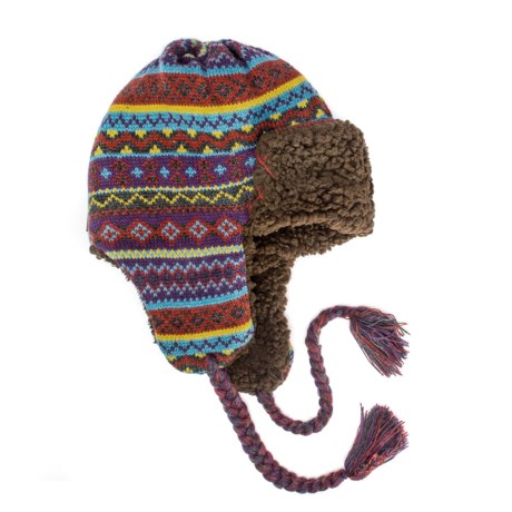 Muk Luks Pattern Knit Trapper Hat - Ear Flaps, Plush Lined (For Women)
